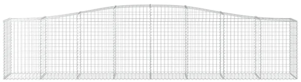Cestos gabião arqueados 6 pcs 400x50x80/100cm ferro galvanizado