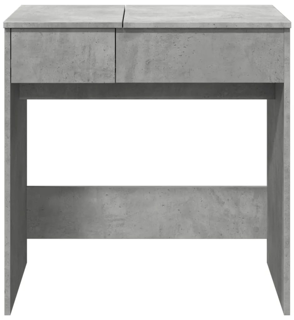 Toucador com espelho 73x46,5x120 cm cinzento cimento