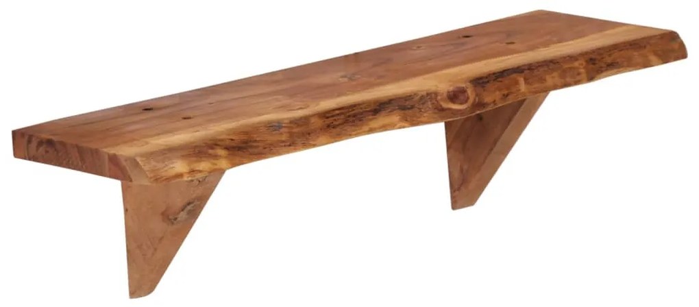 Prateleiras de parede 2 pcs 60x20x18cm madeira de acácia maciça