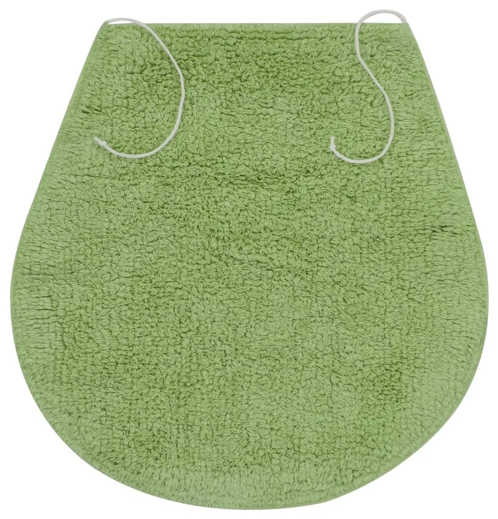 Conjunto tapetes de casa de banho 3 pcs tecido verde