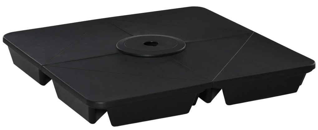 Base para Chapéu de Sol com 4 Peças Recarregáveis de Areia 80kg 4 Peça