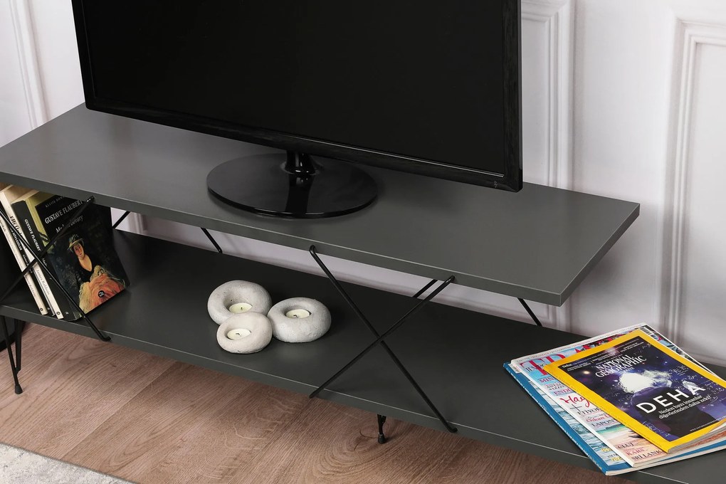 Móvel TV Street – Antracite – 120x40x30 cm