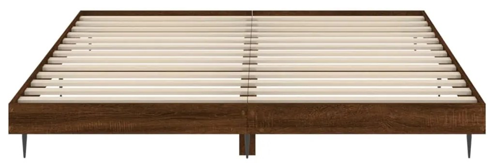 Estrutura cama s/ colchão derivados madeira carvalho castanho
