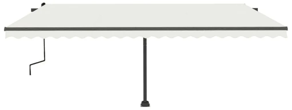 Toldo retrátil manual independente 500x350 cm cor creme