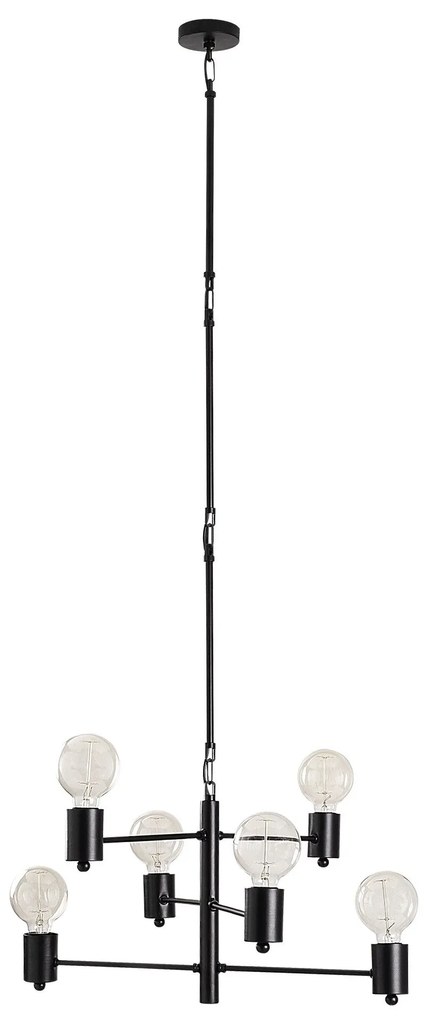 Candeeiro Suspenso Hexa – Preto – 61 x 61 cm