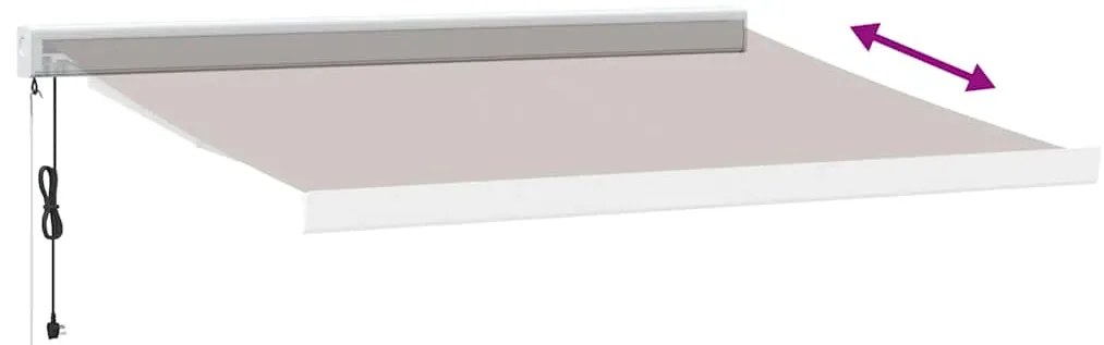 Toldo retrátil automático 300x250 cm castanho