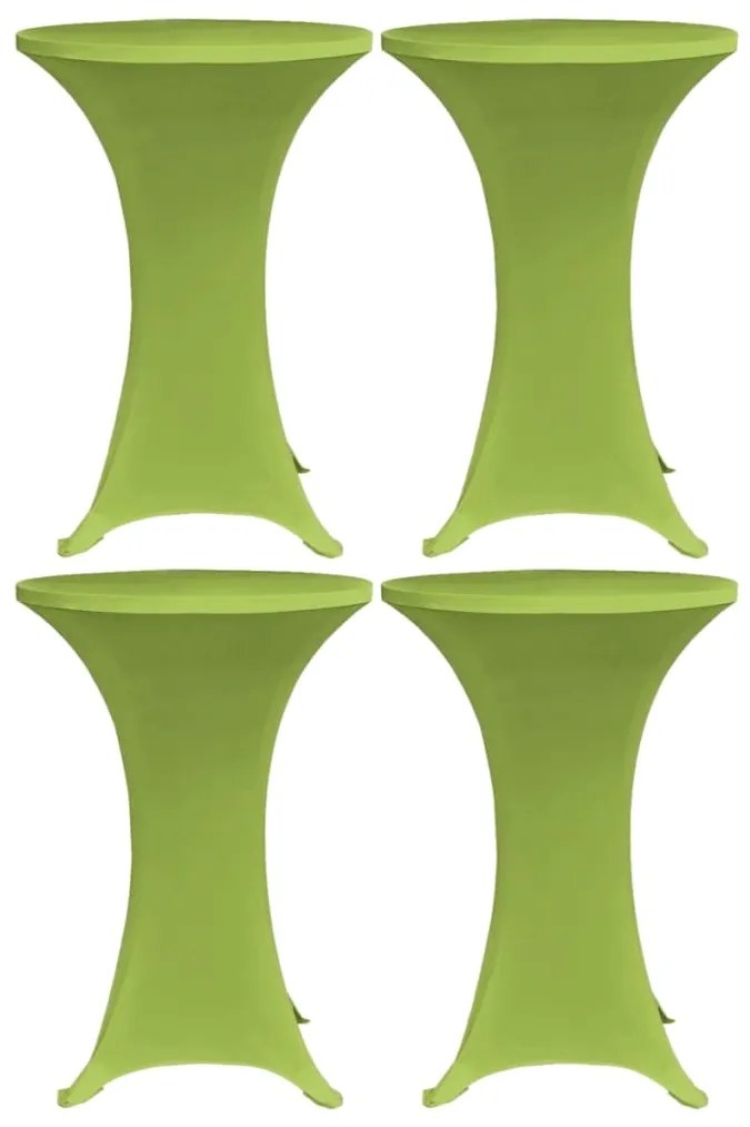 vidaXL Capa extensível para mesa 4 pcs 80 cm verde