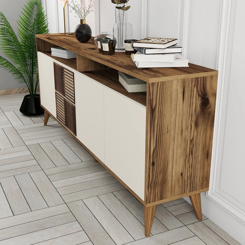 Console Milan – Walnut Cream – 180 x 78 x 35 cm
