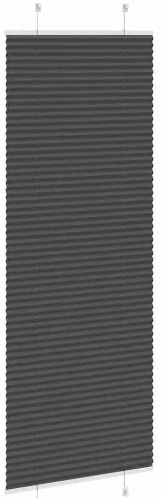Preto Plissada Cega 70x200 cm Largura Tecido 69,4 cm Poliéster