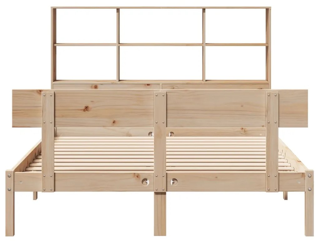 Cama com estante sem colchão 120x190 cm pinho maciço