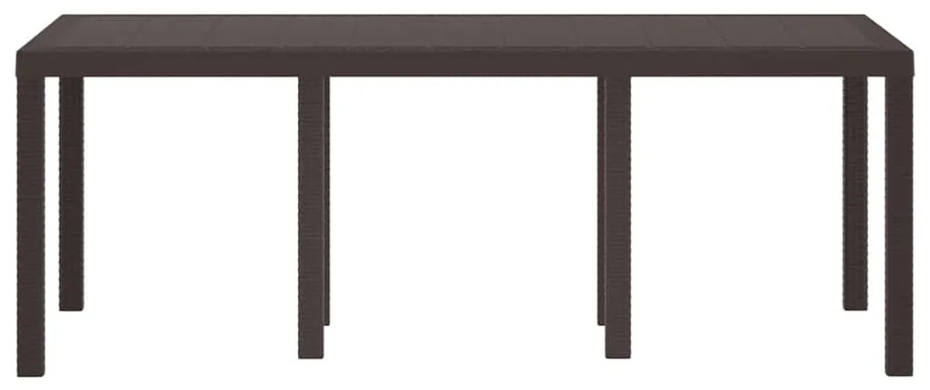 Mesa de Jardim vidaXL Marrom 200x100x73 cm em Rattan Sintético