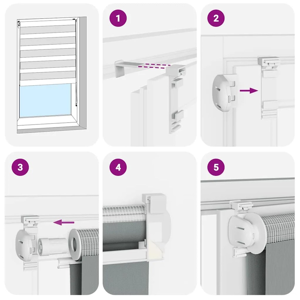 Cortina de zebra 105x230 cm largura do tecido 100,9cm poliéster