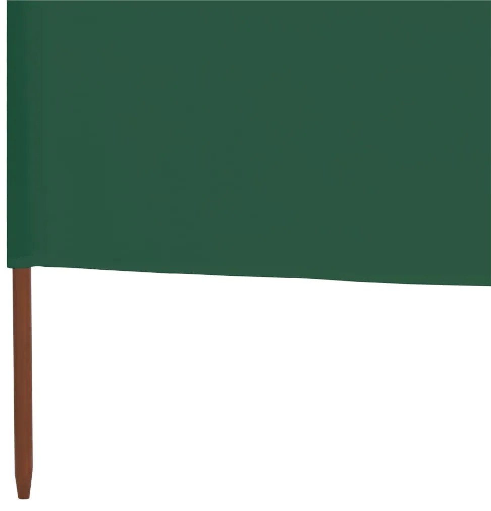 Para-vento com 5 painéis em tecido 600x160 cm verde