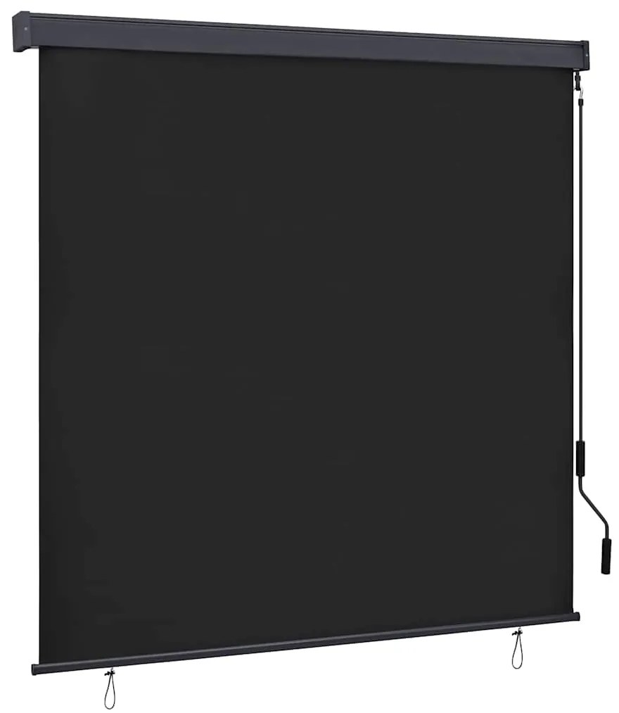 vidaXL Estores de rolo Riscas Antracite 180 x 250 cm Tecido e Alumínio