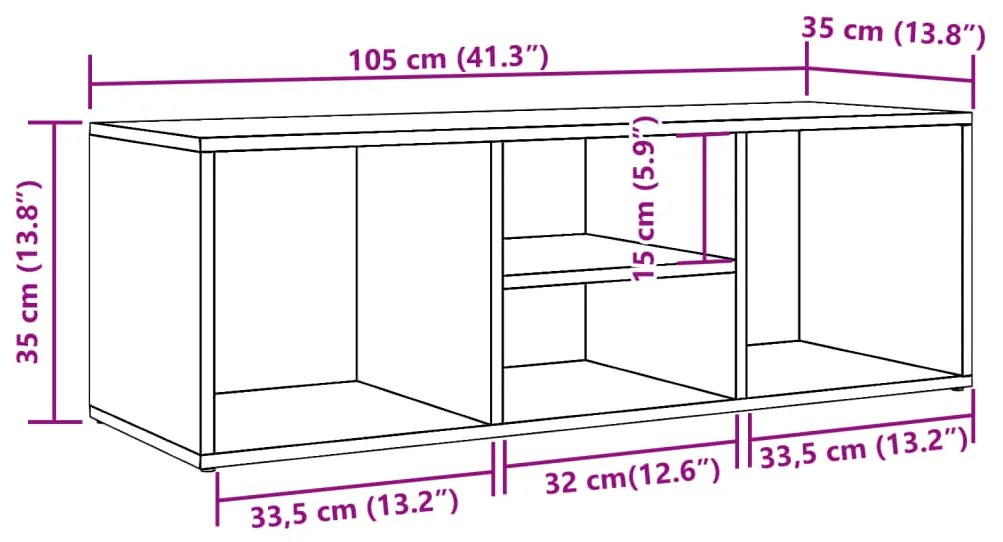 Banco sapateira 105x35x35 cm deriv. madeira carvalho artisiano