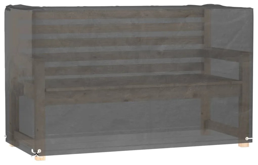 Capa p/ mobiliário de jardim 8 ilhós 125x55x75 cm retangular