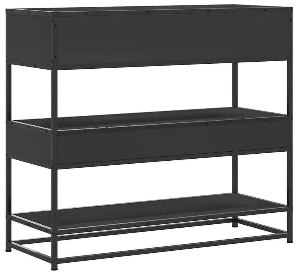 Mesa consola 90x35x80 cm derivados de madeira preto