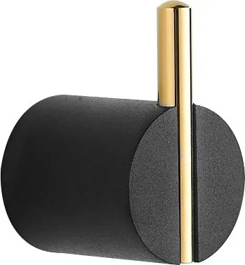 Mexen Aron gancho para toalha, preto/dourado - 7088135-57