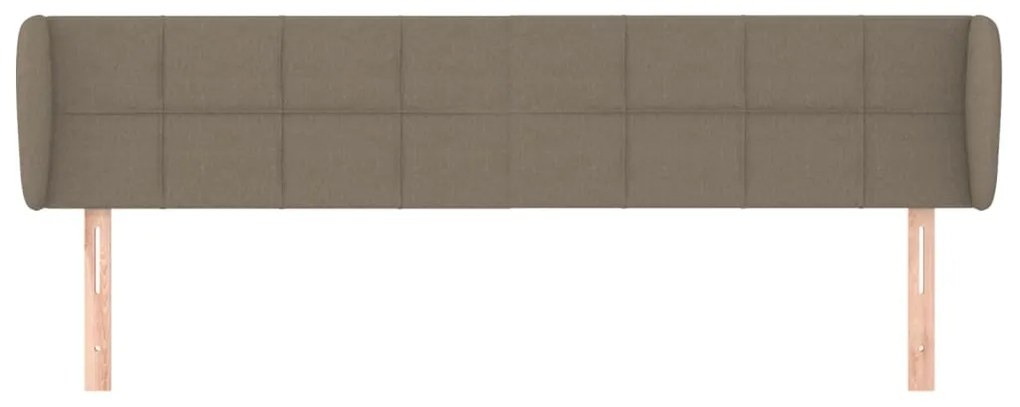 Cabeceira cama abas tecido 183x23x78/88 cm cinzento-acastanhado