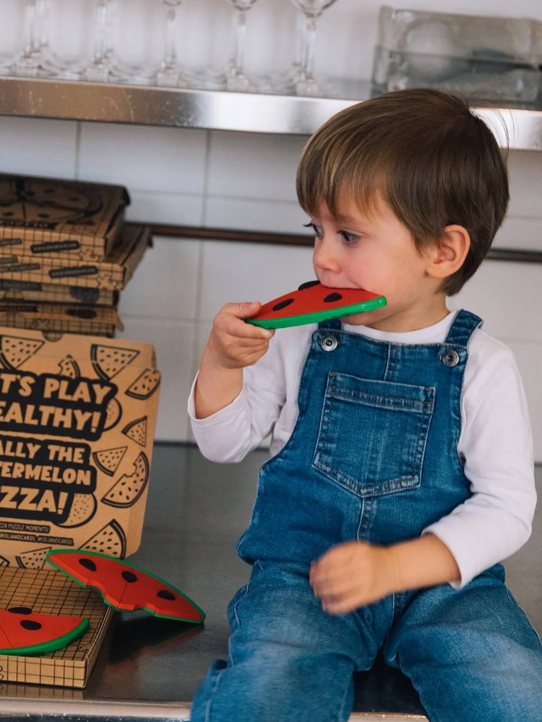 Pizza puzzle melancia Oli & Carol multicolor