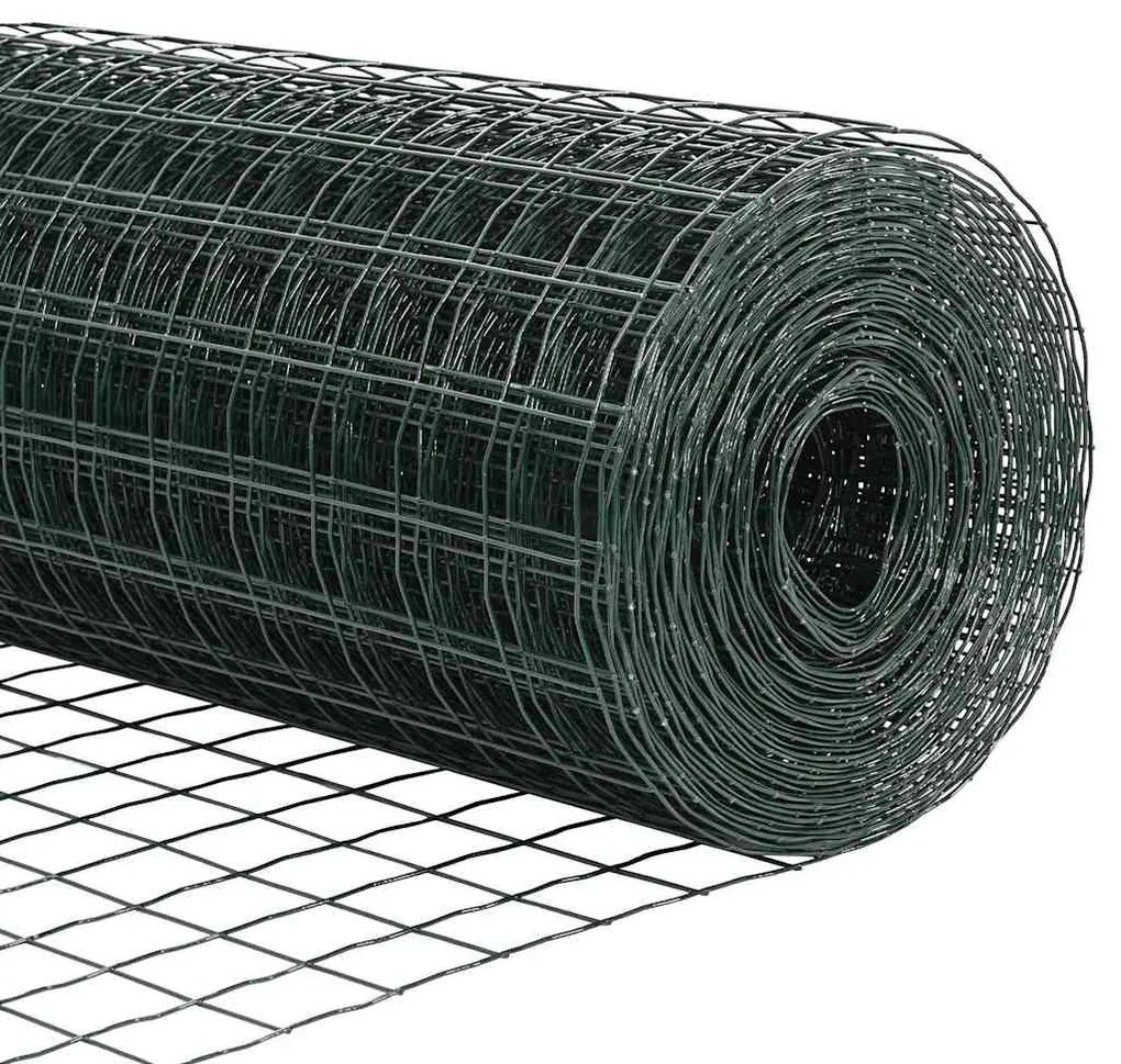 Cerca Euro com 13 Postes Espetos 0,4 x 50m Aço Galvanizado Verde