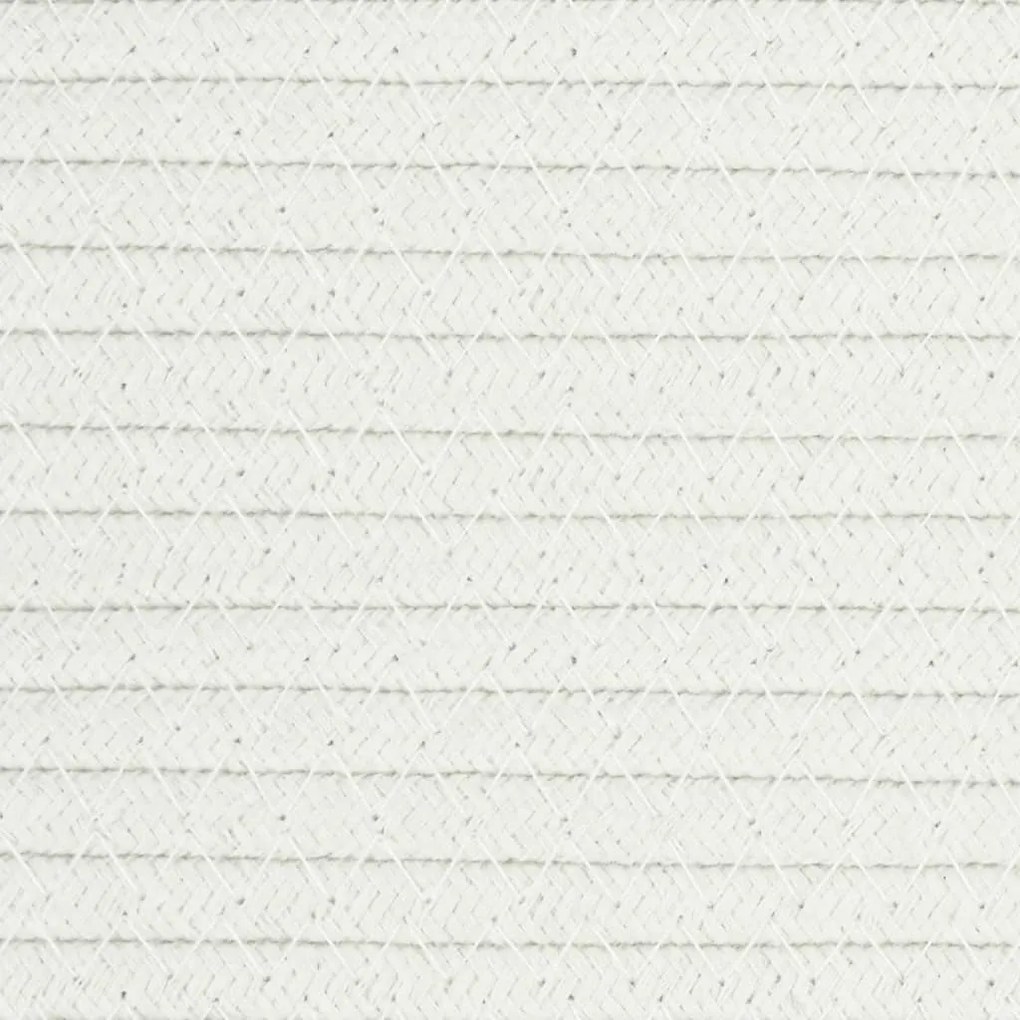 Cesto de arrumação Ø60x36 cm algodão bege e branco