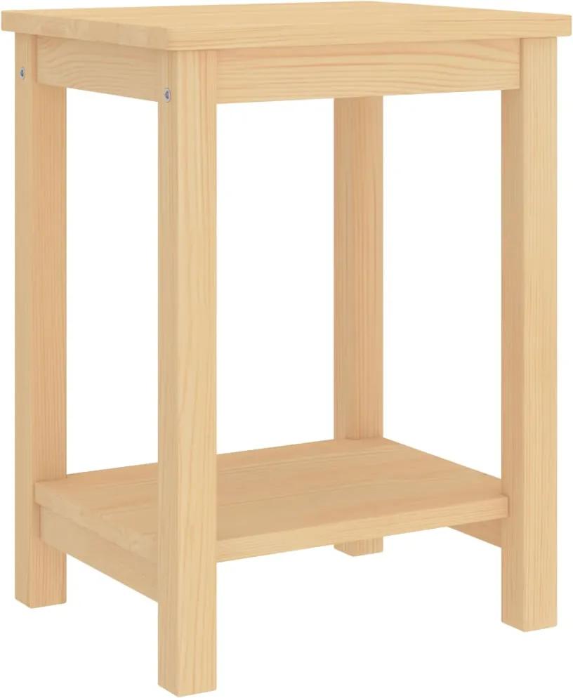 Mesa de cabeceira 35x30x47 cm madeira de pinho maciça clara