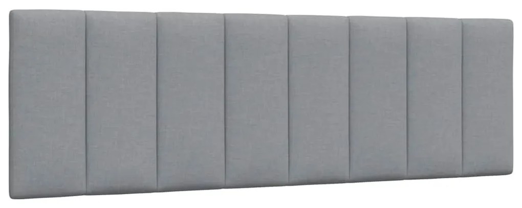 vidaXL Almofadão de cabeceira 160 cm tecido cinzento-claro