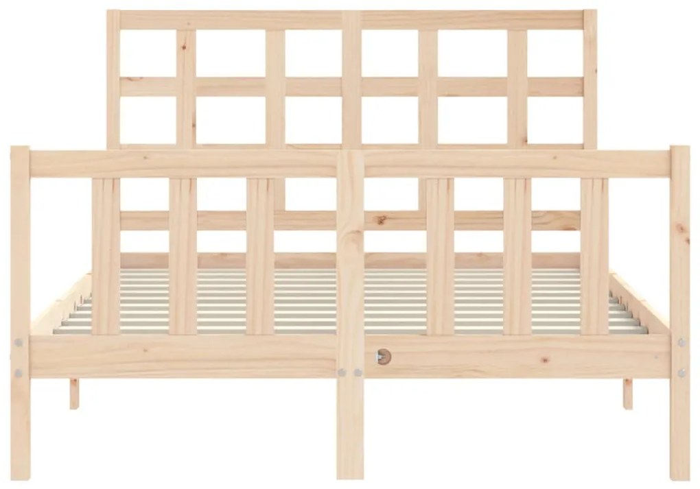 Cama sem colchão 140x190 cm madeira de pinho maciça