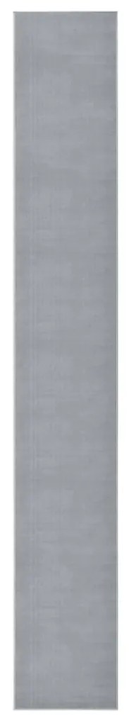 vidaXL Passadeira 60x450 cm polipropileno cinzento