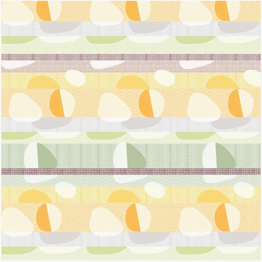 Toalha de mesa jacquard com revestimento acrílico Mille Galets Terre Cuite