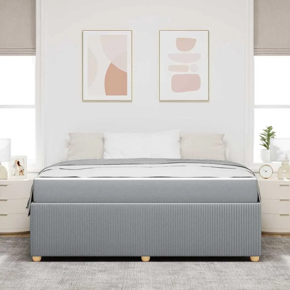 Estrutura da Cama Outros Cinzento-claro 180 x 200 cm tecido