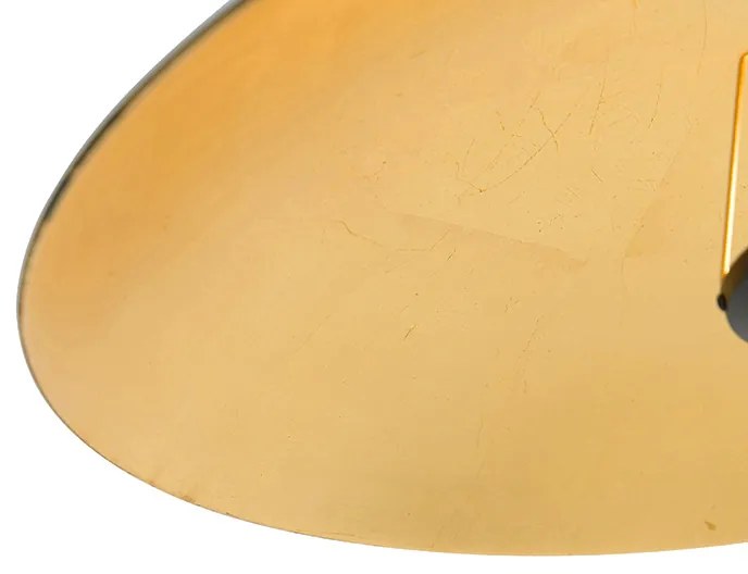 Candeeiro de suspensão vintage preto com dourado 60 cm - Emilienne