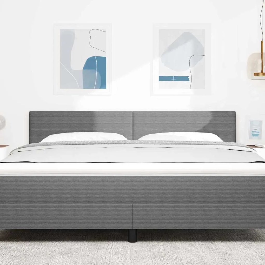 Cabeceira vidaXL Design Simples Cinza Claro 180 cm Tecido de Veludo