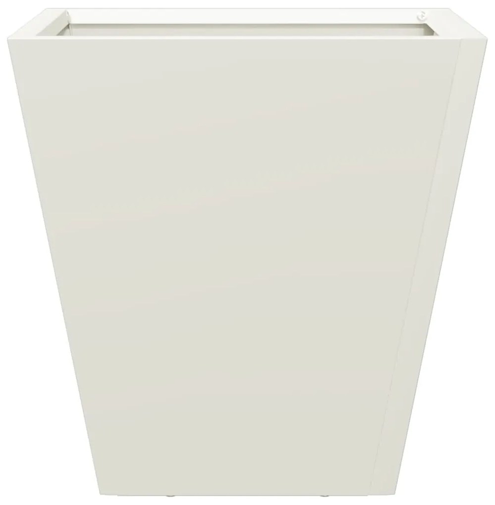 Vaso/floreira de jardim 2 pcs 30x30x30 cm aço branco