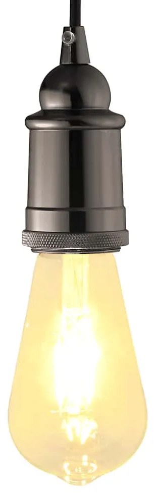 vidaXL Casquilhos de lâmpadas 2 pcs Preto brilhante E27