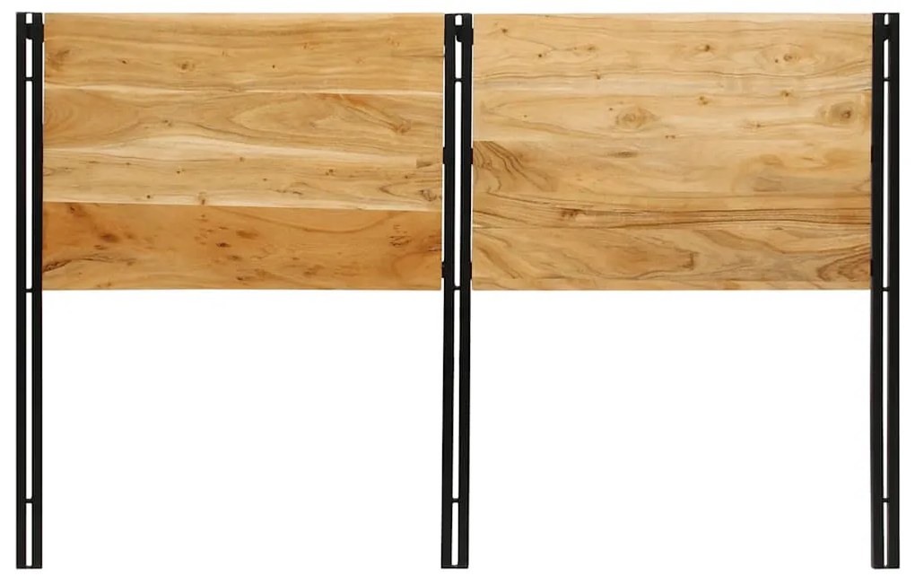 Cabeceira de cama 160 cm madeira de acácia maciça/ferro