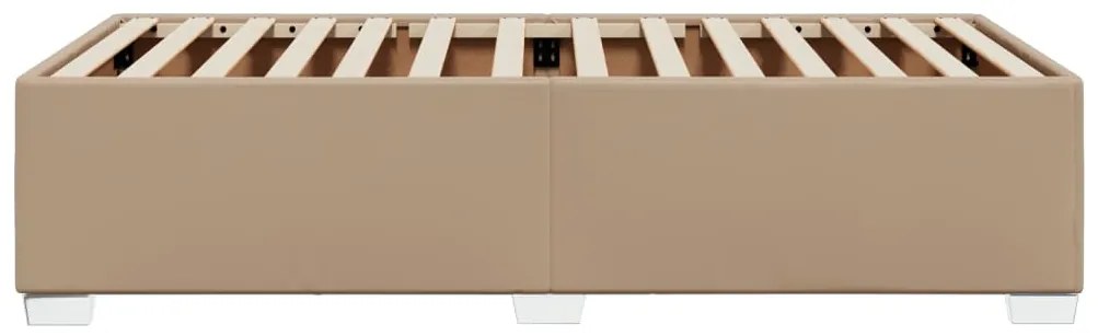 Estrutura de cama 100x200 cm couro artificial cappuccino