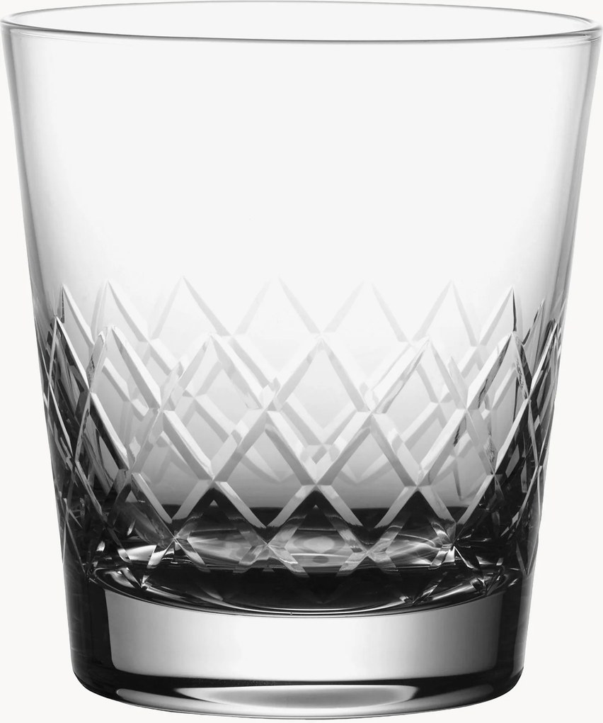 Copos de uísque em cristal artesanal Lattice, conjunto de 4