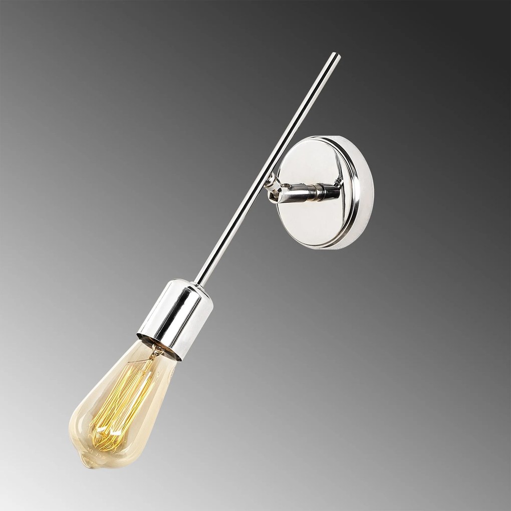 Aplique de Parede Mizrak – Cromado – 4 x 24 cm