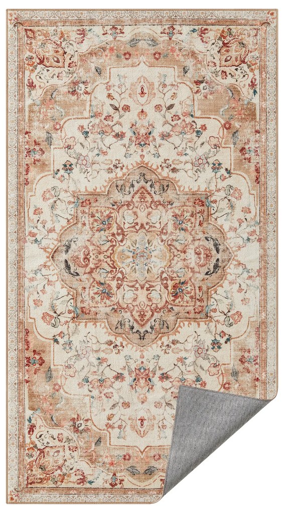 Tapete para sala com estilo vintage tradicional | SONGMICS HOME | 150 x 80 x 0,1 cm | bege cappuccino | TAR037K01.