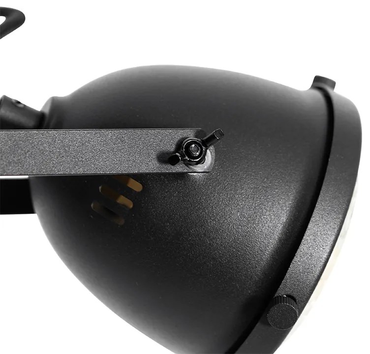 Candeeiro de pé industrial preto 2 luzes - Emado