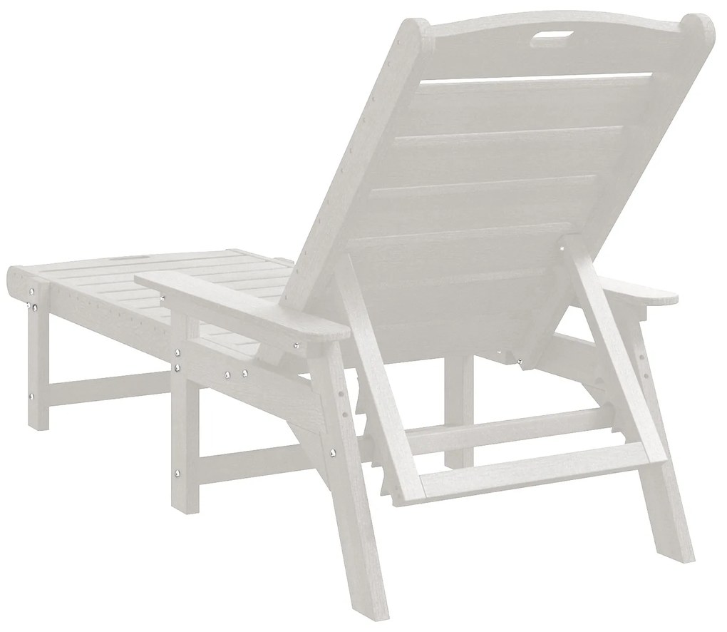 Sofá de Sol Branco 53x162x98.5 cm HDPE