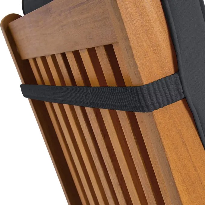 Conjunto de 6 almofadas para cadeiras (NÃO INCLUÍDAS) com encosto alto Vanamo 120 x 45 x 5 cm Antracite