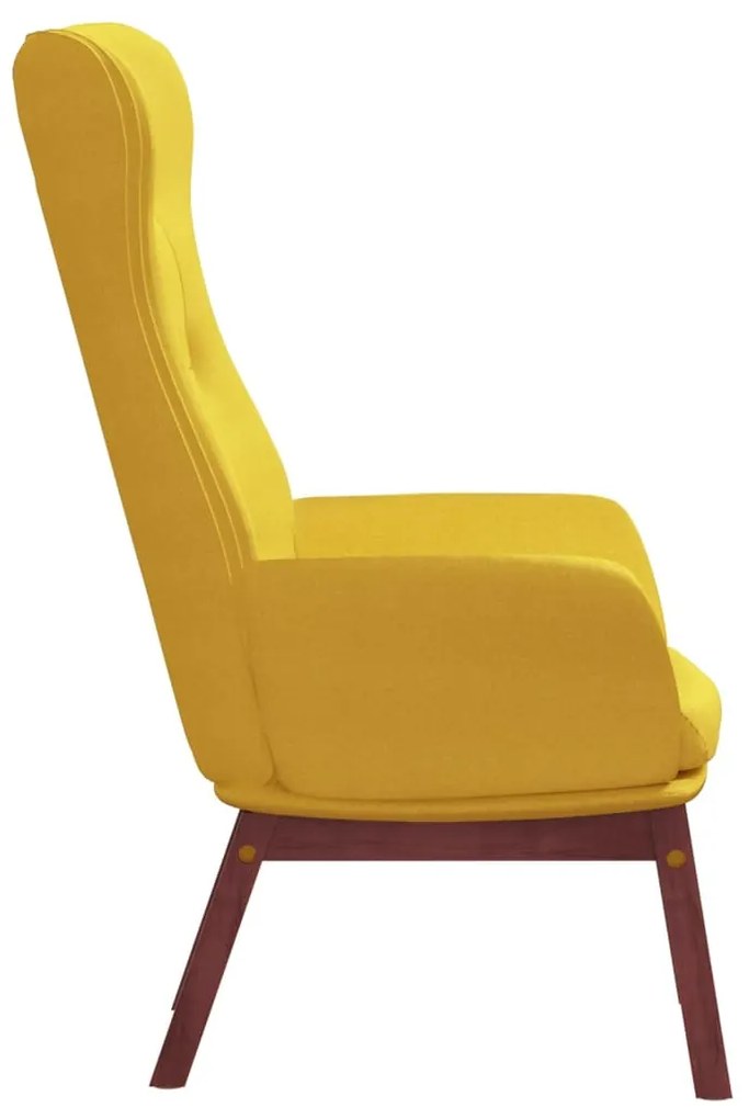 Cadeira de descanso tecido amarelo mostarda
