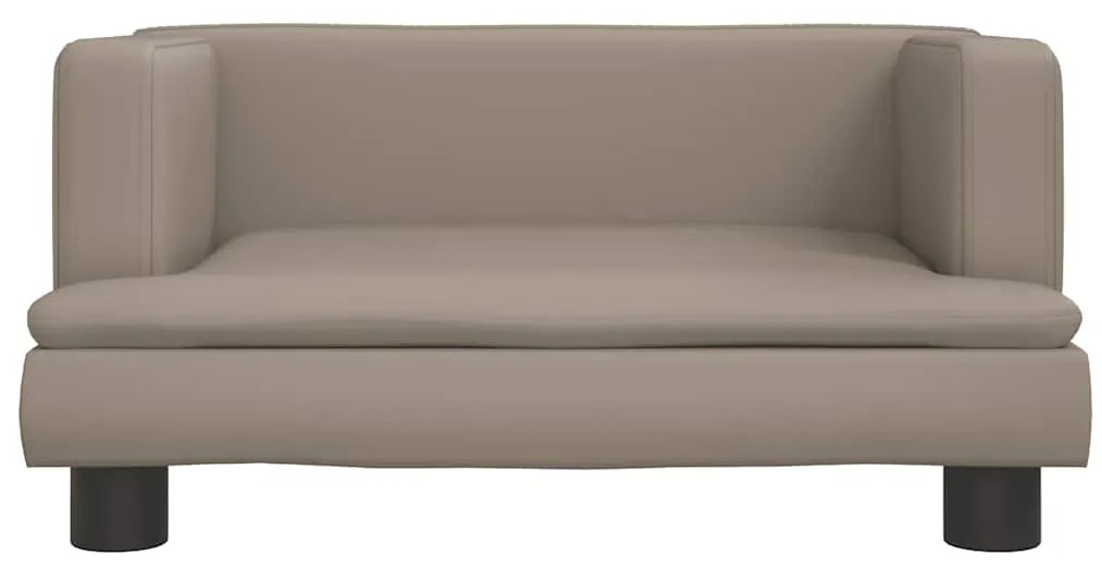 Sofá infantil 60x40x30 cm couro artificial cappuccino