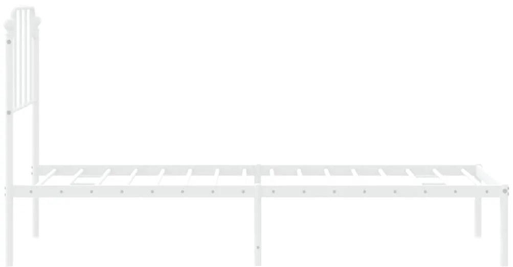 Estrutura de cama sem colchão com cabeceira 75x190 cm branco