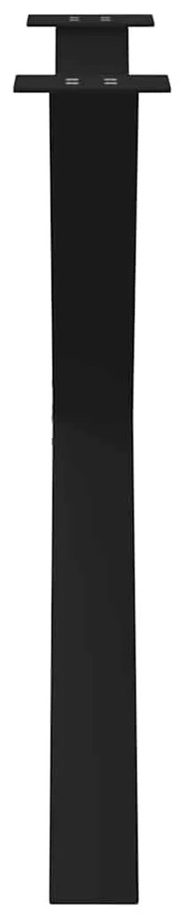 Pés para mesa de jantar em formato de X, 2 peças, preto, 90x (72-73) c