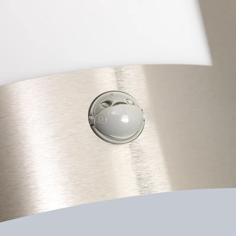 Candeeiro de parede exterior moderno em aço com sensor de movimento IP44 - Emmerald 1 Moderno
