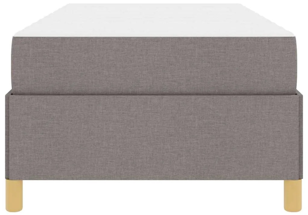 Cama Box Outros Taupe e Branco 90 x 190 cm tecido